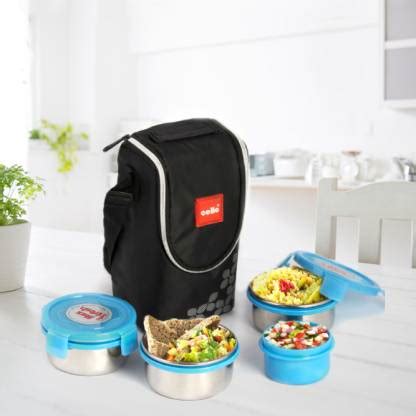 cello MF Click Steel (Blue) 4 Containers Lunch Box